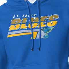 St. Louis Blues Starter Logo Push Fleece Hoodie - Blue Hoodies
