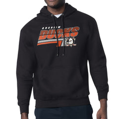 Anaheim Ducks Starter Logo Push Fleece Hoodie - Black Hoodies
