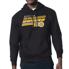 Boston Bruins Starter Logo Push Fleece Hoodie - Black Hoodies