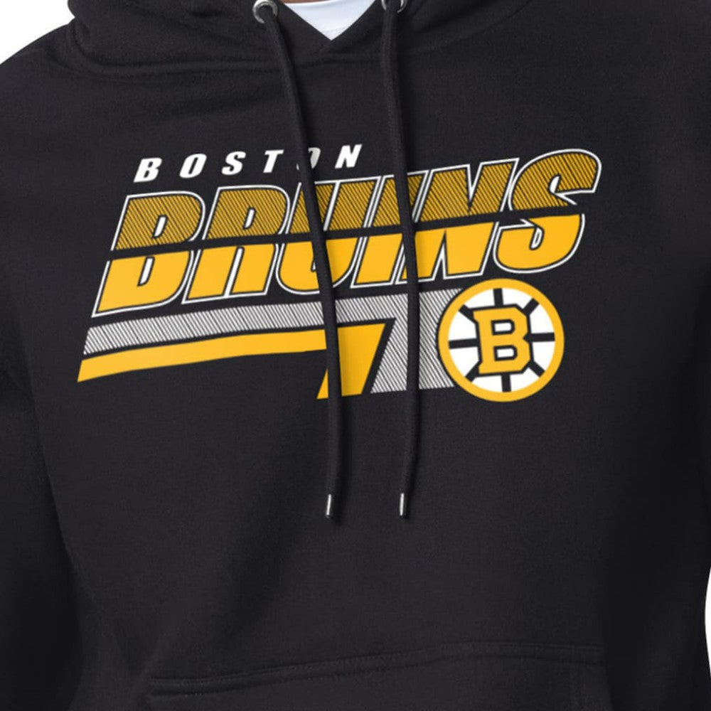Boston Bruins Starter Logo Push Fleece Hoodie - Black Hoodies