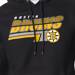 Boston Bruins Starter Logo Push Fleece Hoodie - Black Hoodies