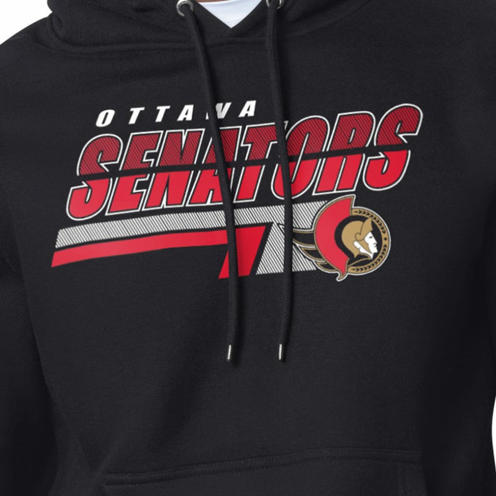 Ottawa Senators Starter Logo Push Fleece Hoodie - Black Hoodies