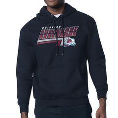 Colorado Avalanche Starter Logo Push Fleece Hoodie - Navy Hoodies