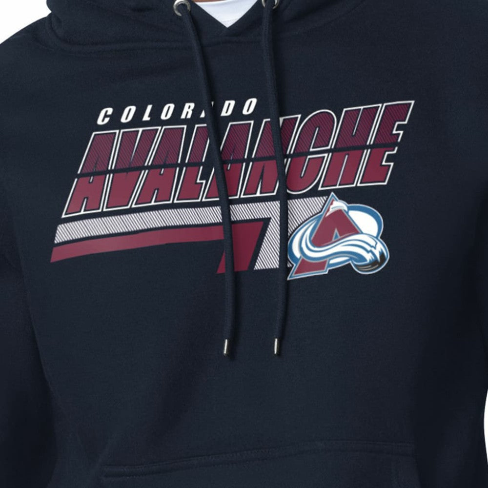 Colorado Avalanche Starter Logo Push Fleece Hoodie - Navy Hoodies