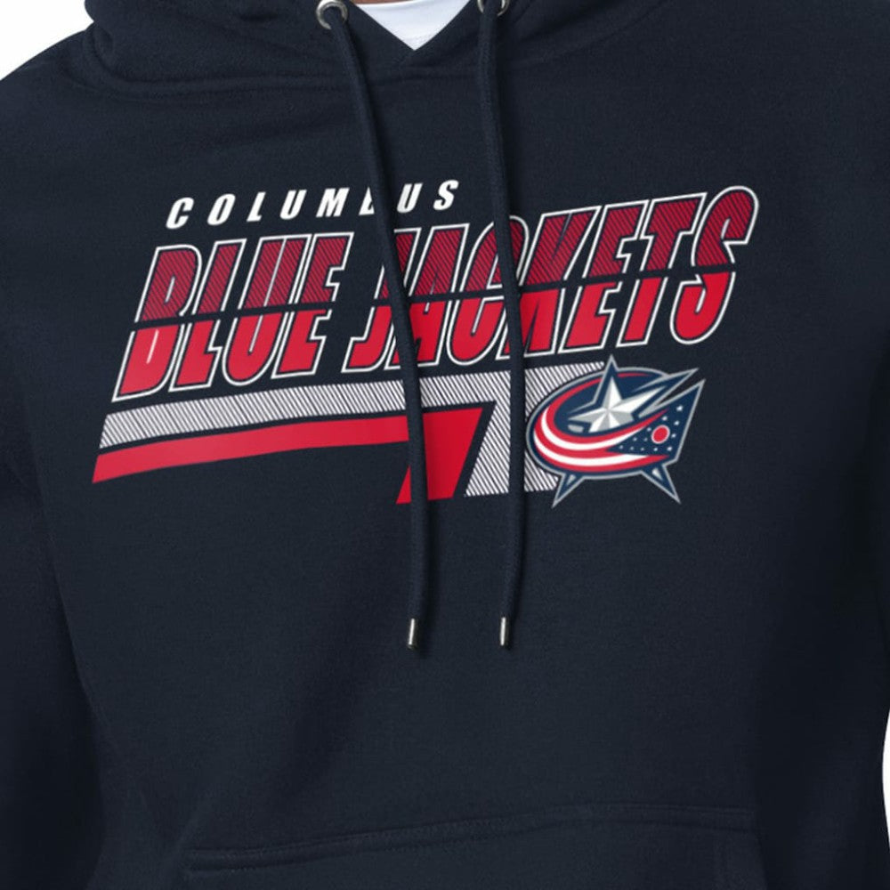 Columbus Blue Jackets Starter Logo Push Fleece Hoodie - Navy Hoodies