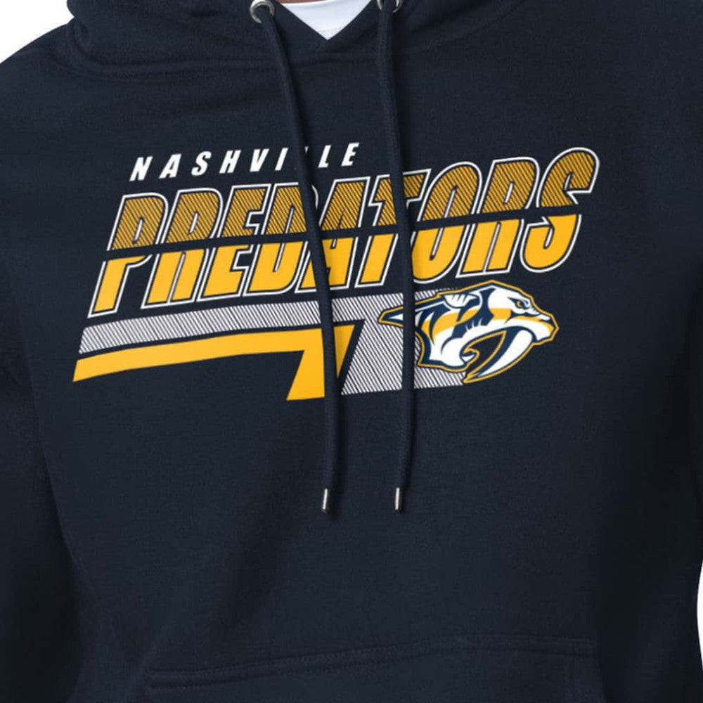 Nashville Predators Starter Logo Push Fleece Hoodie - Navy Hoodies
