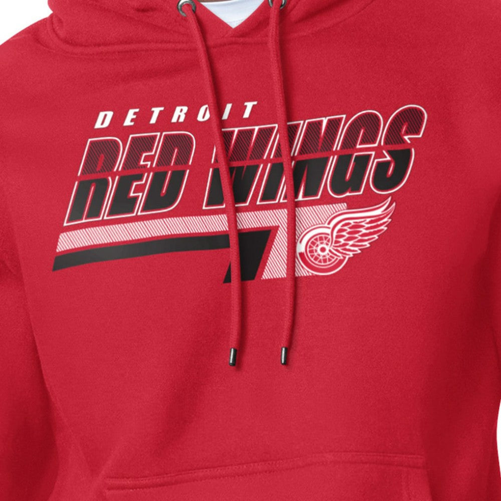 Detroit Red Wings Starter Logo Push Fleece Hoodie - Red Hoodies