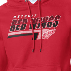 Detroit Red Wings Starter Logo Push Fleece Hoodie - Red Hoodies