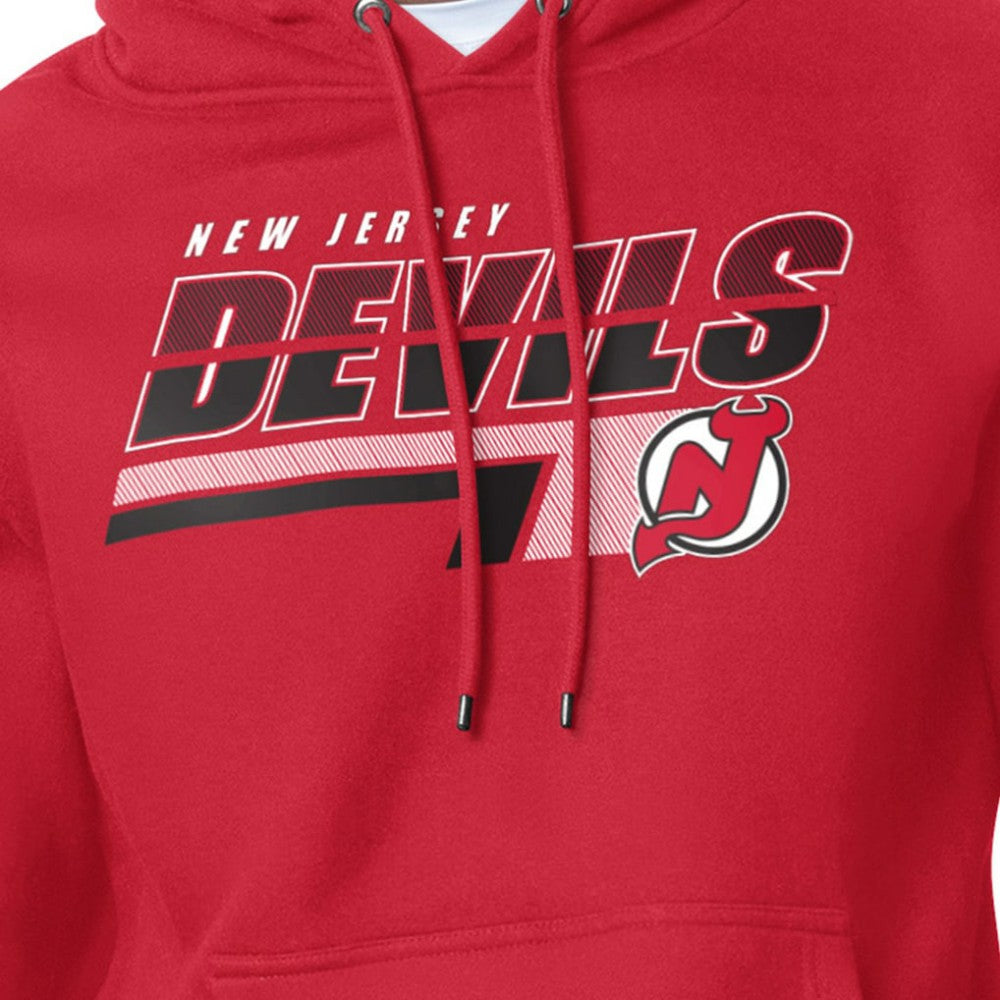 New Jersey Devils Starter Logo Push Fleece Hoodie - Red Jerseys