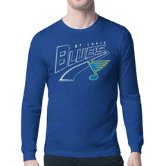 St. Louis Blues Starter Modern Tailsweep Long Sleeve T-Shirt - Blue T-shirts