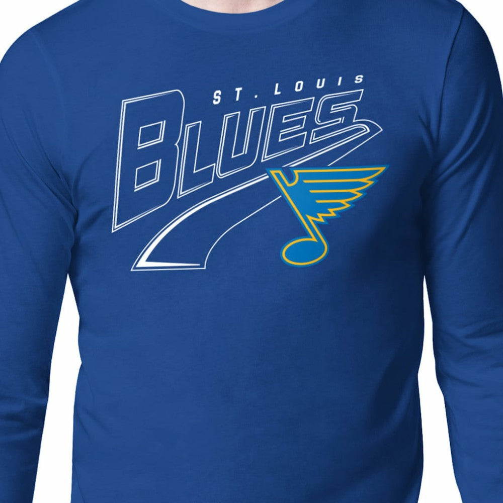 St. Louis Blues Starter Modern Tailsweep Long Sleeve T-Shirt - Blue T-shirts