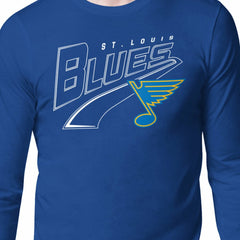 St. Louis Blues Starter Modern Tailsweep Long Sleeve T-Shirt - Blue T-shirts