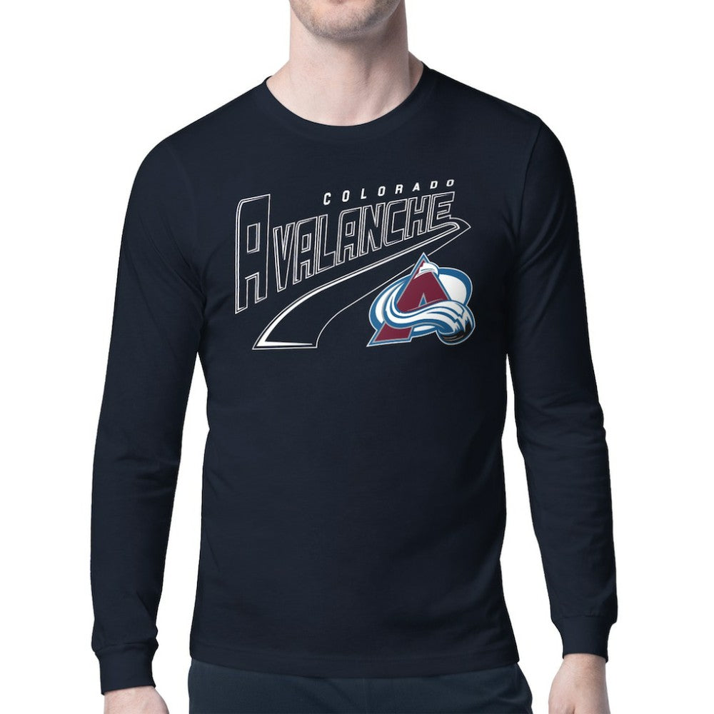 Colorado Avalanche Starter Modern Tailsweep Long Sleeve T-Shirt - Navy T-shirts