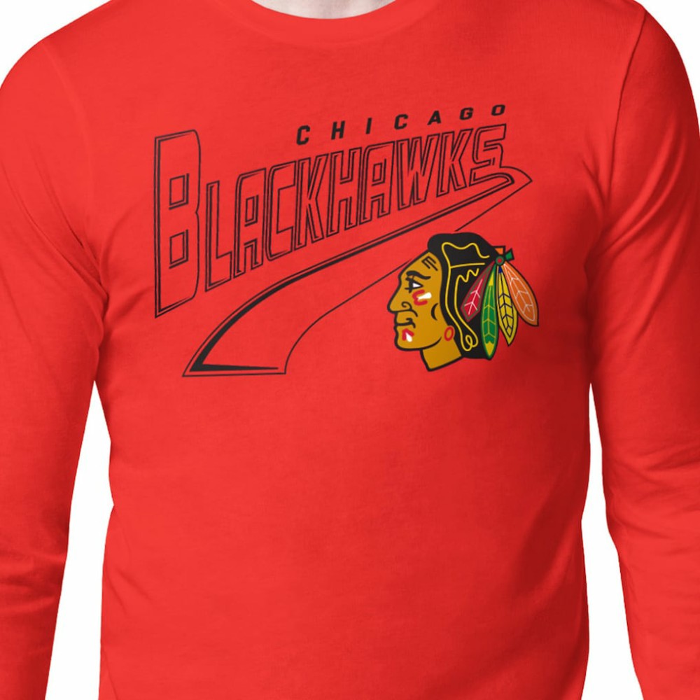 Chicago Blackhawks Starter Modern Tailsweep Long Sleeve T-Shirt - Red T-shirts