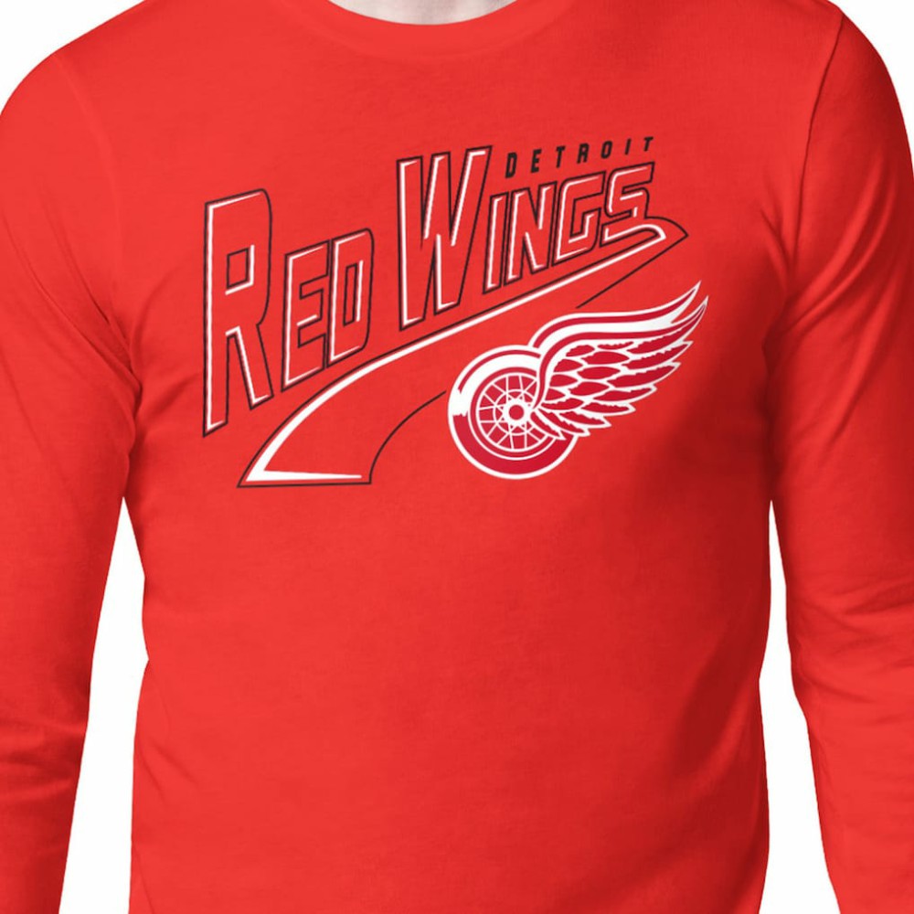Detroit Red Wings Starter Modern Tailsweep Long Sleeve T-Shirt - Red T-shirts
