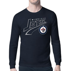 Winnipeg Jets Starter Modern Tailsweep Long Sleeve T-Shirt - Navy T-shirts