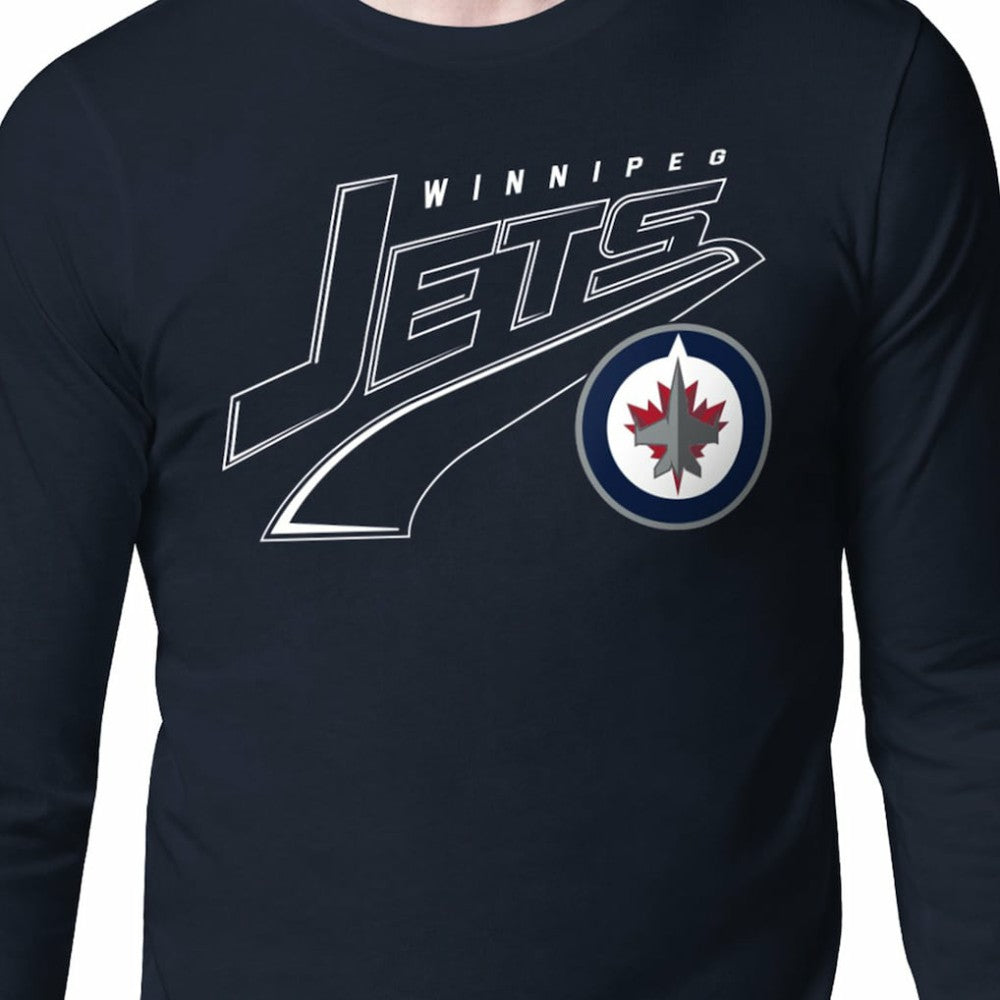 Winnipeg Jets Starter Modern Tailsweep Long Sleeve T-Shirt - Navy T-shirts