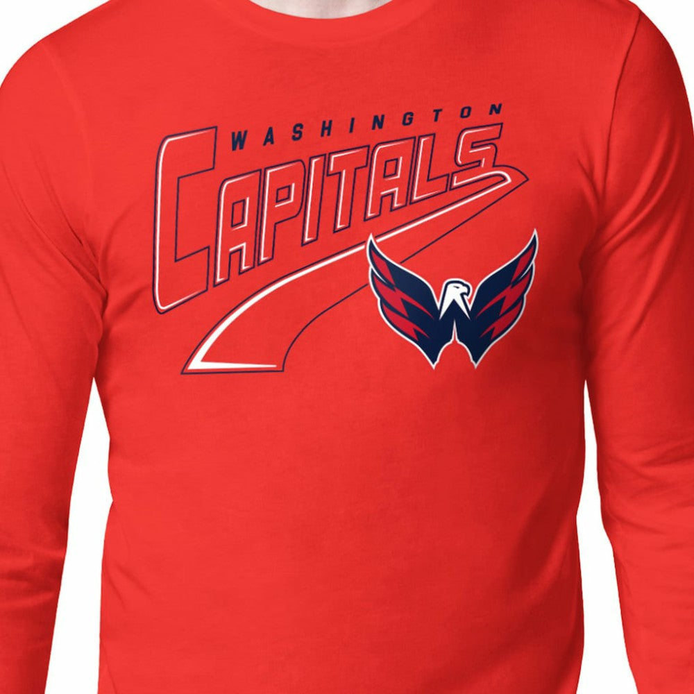 Washington Capitals Starter Modern Tailsweep Long Sleeve T-Shirt - Red T-shirts