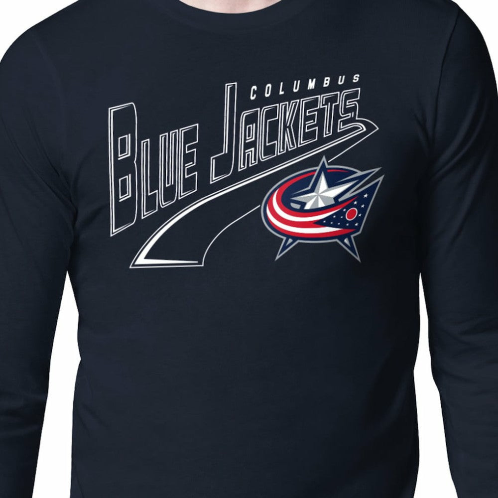 Columbus Blue Jackets Starter Modern Tailsweep Long Sleeve T-Shirt - Navy T-shirts