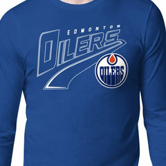 Edmonton Oilers Starter Modern Tailsweep Long Sleeve T-Shirt - Royal T-shirts