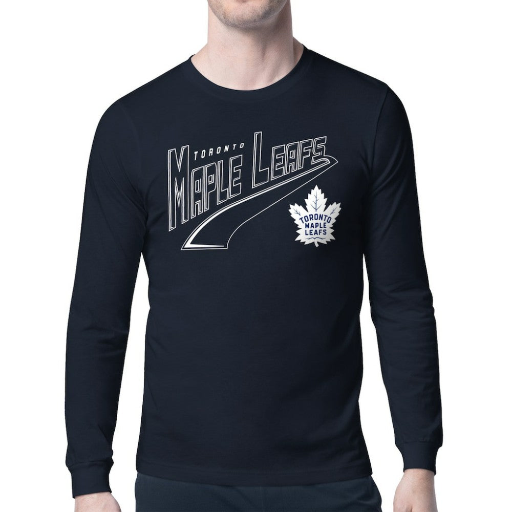 Toronto Maple Leafs Starter Modern Tailsweep Long Sleeve T-Shirt - Blue T-shirts
