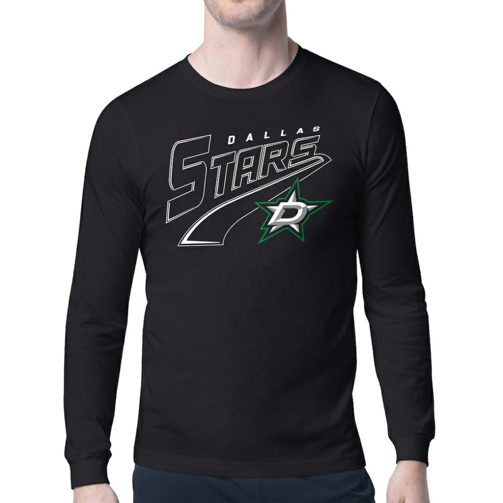 Dallas Stars Starter Modern Tailsweep Long Sleeve T-Shirt - Black T-shirts