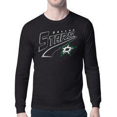 Dallas Stars Starter Modern Tailsweep Long Sleeve T-Shirt - Black T-shirts