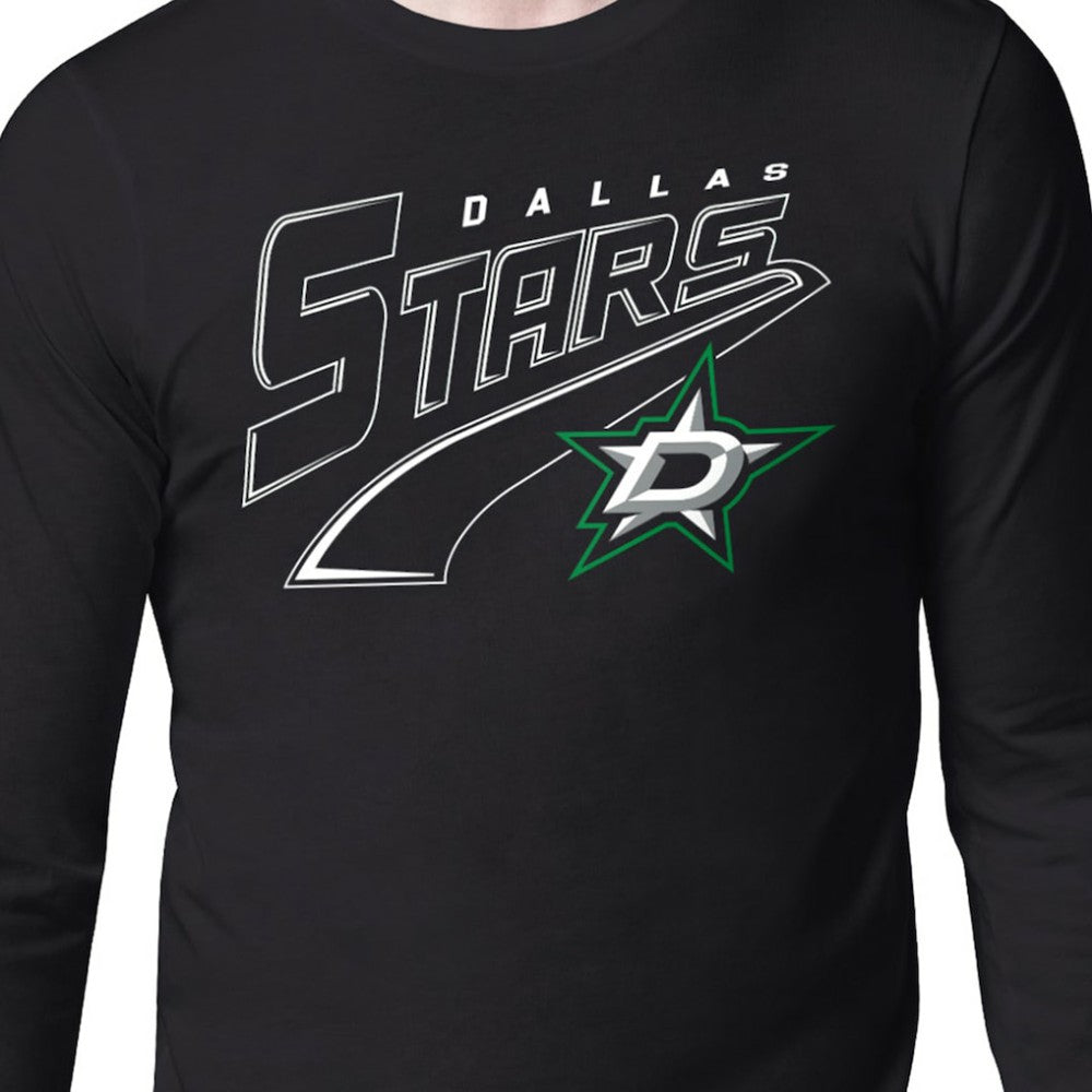 Dallas Stars Starter Modern Tailsweep Long Sleeve T-Shirt - Black T-shirts