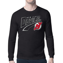 New Jersey Devils Starter Modern Tailsweep Long Sleeve T-Shirt - Black T-shirts