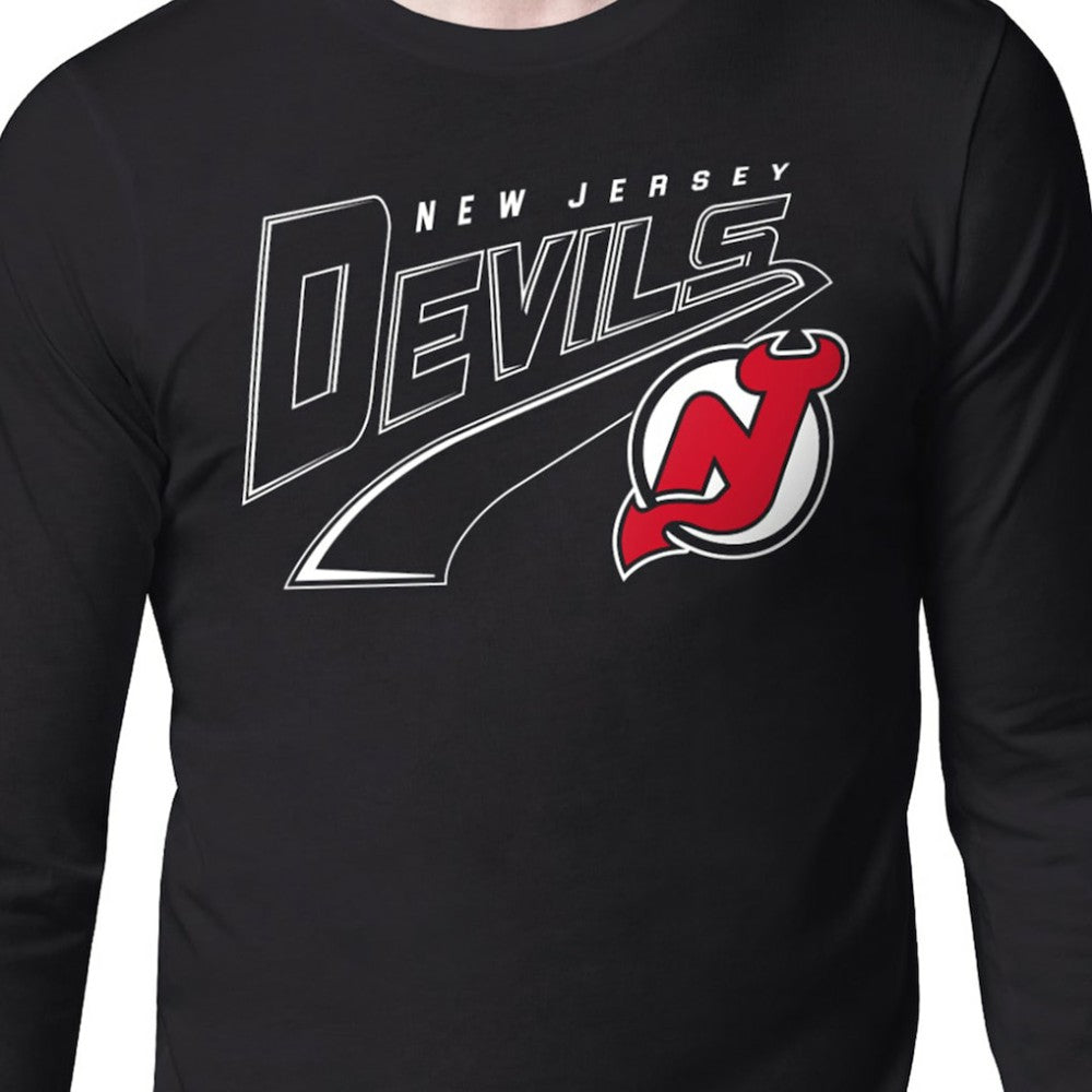 New Jersey Devils Starter Modern Tailsweep Long Sleeve T-Shirt - Black T-shirts
