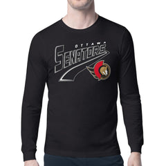 Ottawa Senators Starter Modern Tailsweep Long Sleeve T-Shirt - Black T-shirts