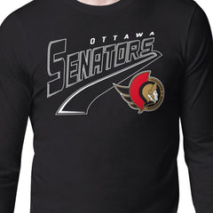 Ottawa Senators Starter Modern Tailsweep Long Sleeve T-Shirt - Black T-shirts