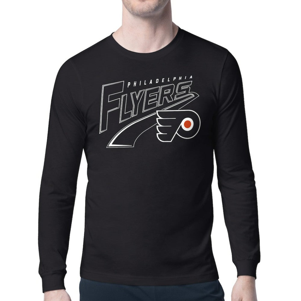 Philadelphia Flyers Starter Modern Tailsweep Long Sleeve T-Shirt - Black T-shirts