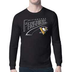 Pittsburgh Penguins Starter Modern Tailsweep Long Sleeve T-Shirt - Black T-shirts