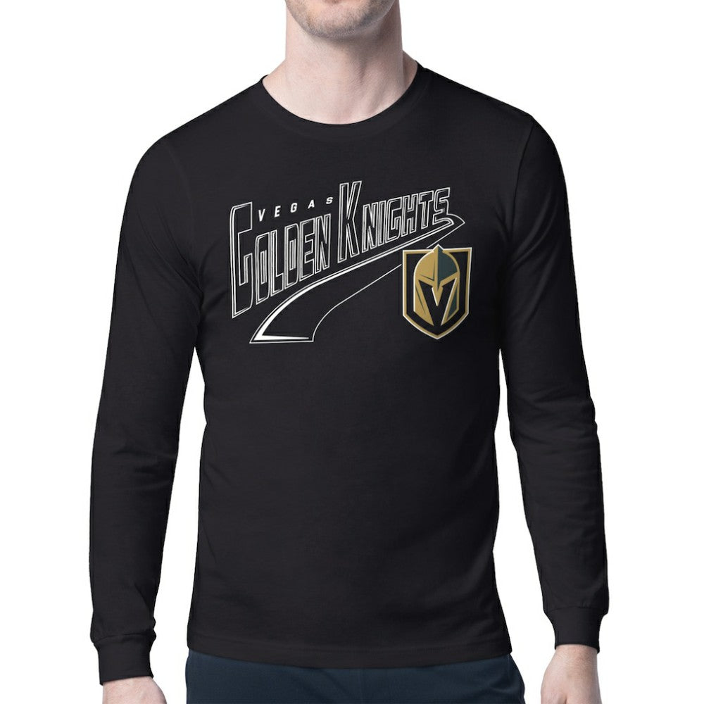 Vegas Golden Knights Starter Modern Tailsweep Long Sleeve T-Shirt - Black T-shirts