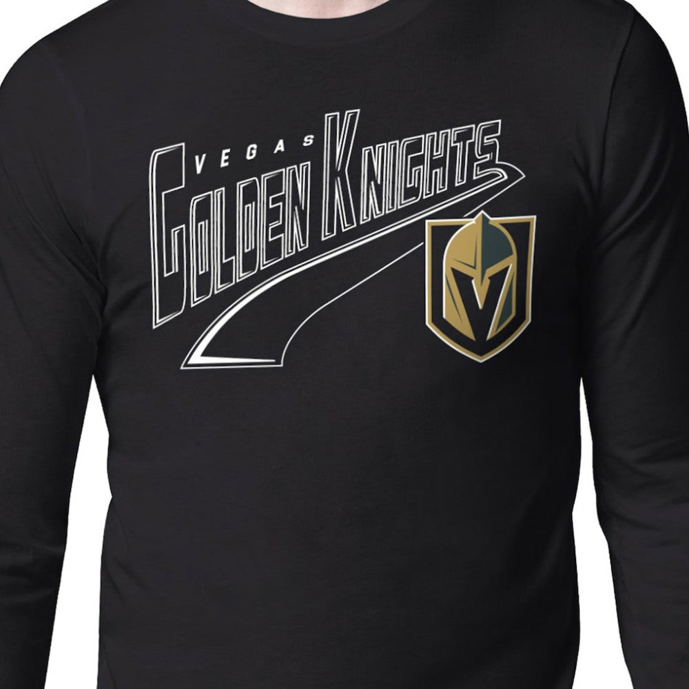 Vegas Golden Knights Starter Modern Tailsweep Long Sleeve T-Shirt - Black T-shirts