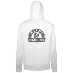 Miami Marlins Levelwear Podium Chenille Logo Full-Zip Hoodie White