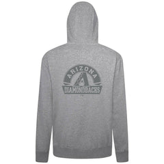 Arizona Diamondbacks Levelwear Podium Chenille Logo Full-Zip Hoodie Heather Gray