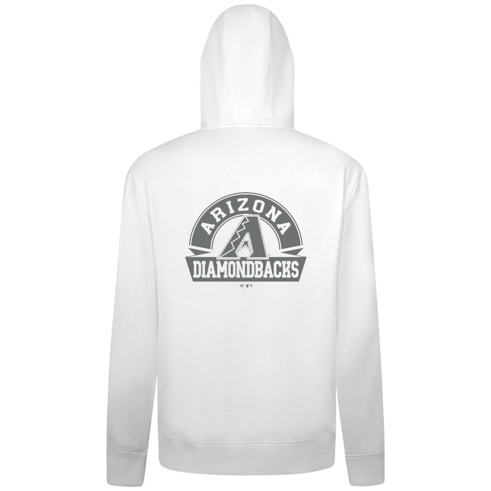 Arizona Diamondbacks Levelwear Podium Chenille Logo Full-Zip Hoodie White