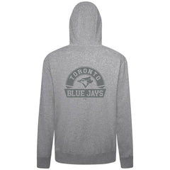 Toronto Blue Jays Levelwear Podium Banner Arch Full-Zip Hoodie Heather Gray