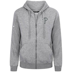 Philadelphia Phillies Levelwear Podium Banner Arch Full-Zip Hoodie Heather Gray