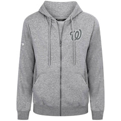 Washington Nationals Levelwear Podium Banner Arch Full-Zip Hoodie Heather Gray