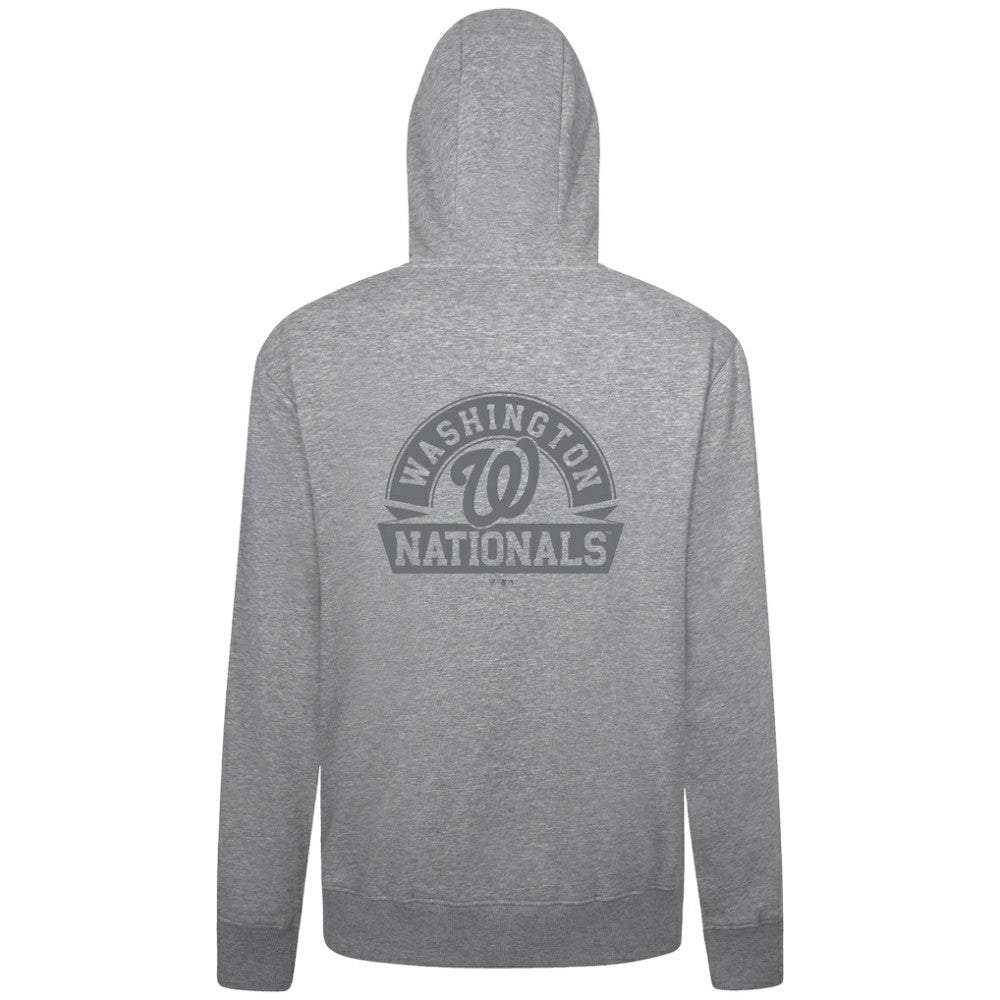 Washington Nationals Levelwear Podium Banner Arch Full-Zip Hoodie Heather Gray