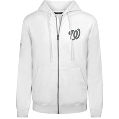 Washington Nationals Levelwear Podium Banner Arch Full-Zip Hoodie White