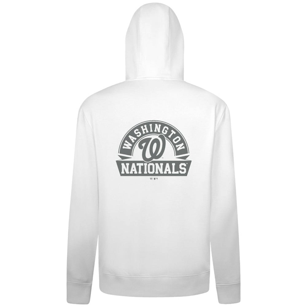 Washington Nationals Levelwear Podium Banner Arch Full-Zip Hoodie White