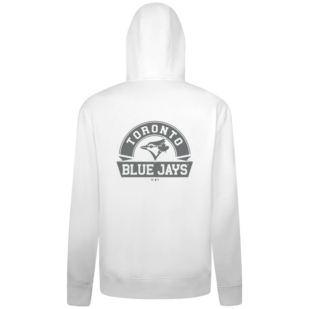 Toronto Blue Jays Levelwear Podium Banner Arch Full-Zip Hoodie White