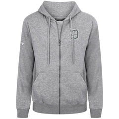 Detroit Tigers Levelwear Podium Banner Arch Full-Zip Hoodie Heather Gray