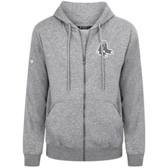 Boston Red Sox Levelwear Podium Banner Arch Full-Zip Hoodie Heather Gray
