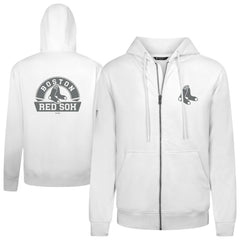 Boston Red Sox Levelwear Podium Banner Arch Full-Zip Hoodie White