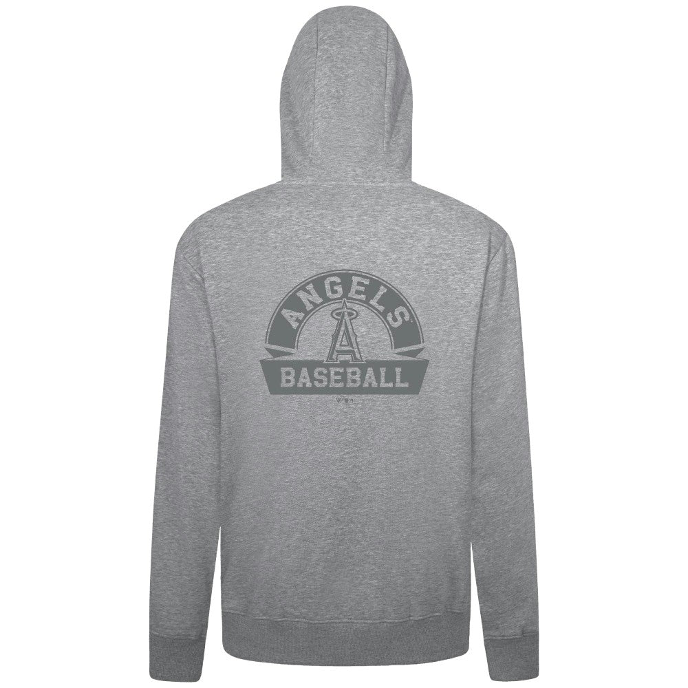 Los Angeles Angels Levelwear Podium Banner Arch Full-Zip Hoodie Heather Gray